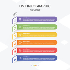 Colorful Infographic List Bar