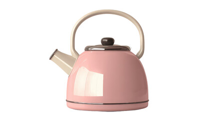 Flat-lid kettle modern design top view isolated on a Transparent background, PNG file.