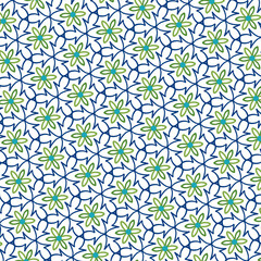 Colorful Ornament Accents Blended with Geometric Background