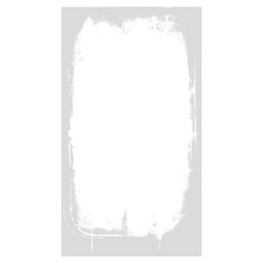 Grunge photo frame template. Ink paint border with rough edges for poster and banner. Retro textured overlay. Rectangular old flyer on transparent background. Vector illustration.