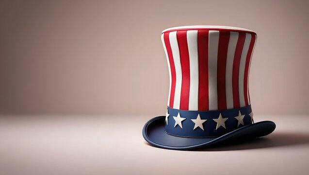 Uncle Sam Top Hat with American Flag Design uncle sam hat