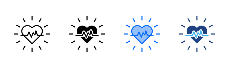 Vision Pulse icon set multiple style collection