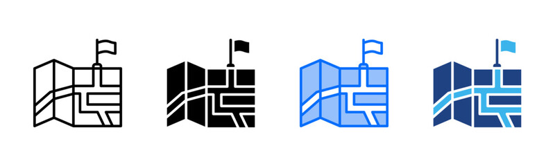 Mission Ahead icon set multiple style collection