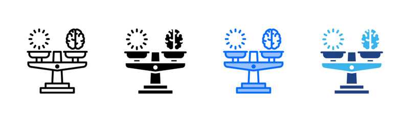 Vision Balance icon set multiple style collection