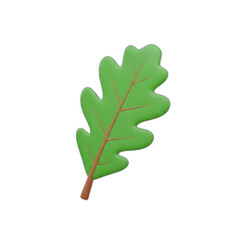 Fototapeta premium Close-up image of a detailed, vibrant green oak leaf.