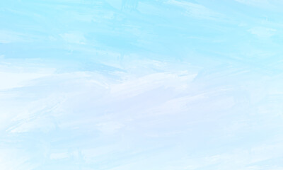 Abstract watercolor background . Grunge wallpaper of blue sky with white clouds . Summer heaven bright cloudscape .