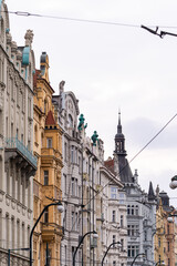 Fototapeta premium Narrow streets of medieval part of Prague