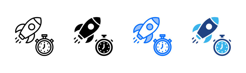 Action Orientation icon set multiple style collection