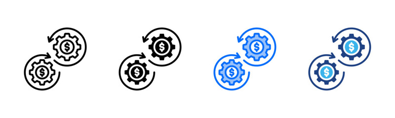 Value Creation icon set multiple style collection