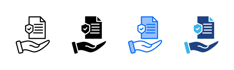 Responsibility icon set multiple style collection