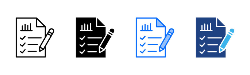 Performance Measure icon set multiple style collection