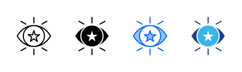 Focused Vision icon set multiple style collection