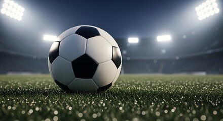 Fototapeta premium soccer ball on grass