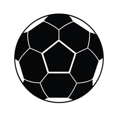 Fototapeta premium Football soccer ball in flat style design isolated on white background vector illustration