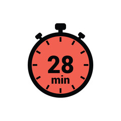 min 28 time icon vector design illustration background