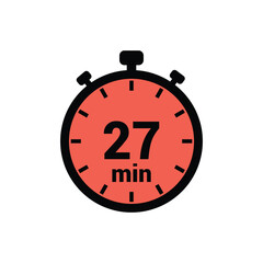 min 27 time icon vector design illustration background