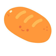 Kawaii Baguette Illustration

