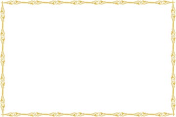 Unique Golden Frame, Simple Photo Frame, Border Frame with White Background, Amaizing Unique Frame