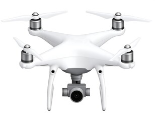 White drone with camera