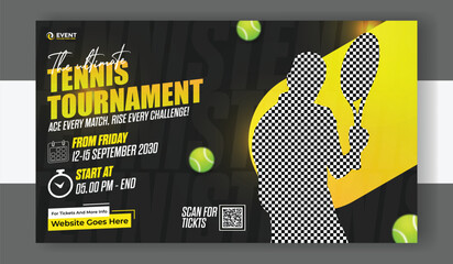 The ultimate tennis tournament banner template for sport competition event