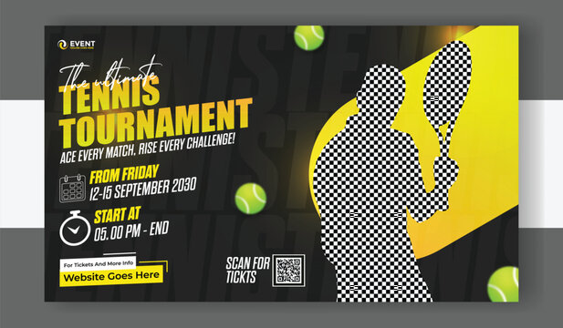 The ultimate tennis tournament banner template for sport competition event