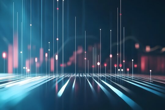 Light chart overlay with clean, futuristic design and central space reserved for title or graph.