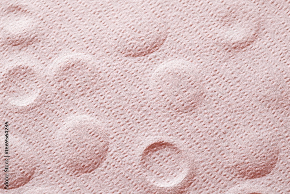 Aufkleber closeup view of a circular dotted pattern on soft pink fabric showcasing texture and design in a min