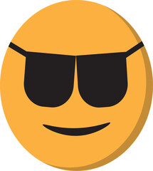 Cool emoji face with sunglasses