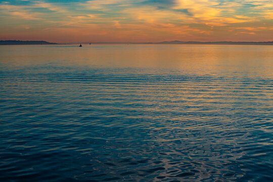 Sunset on Puget Sound near Seattle, WA USA