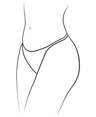 vector illustration of a woman body