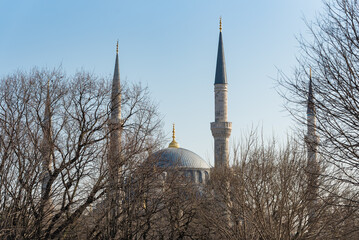hagia sophia cathedral in istanbul, T&uuml;rkiye, blue mosque