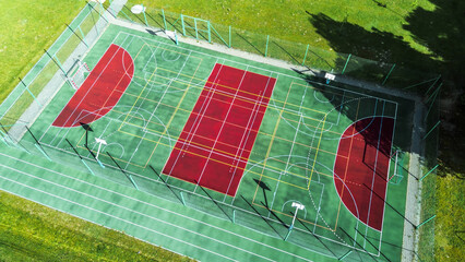 Multi-sport field with visible game lines