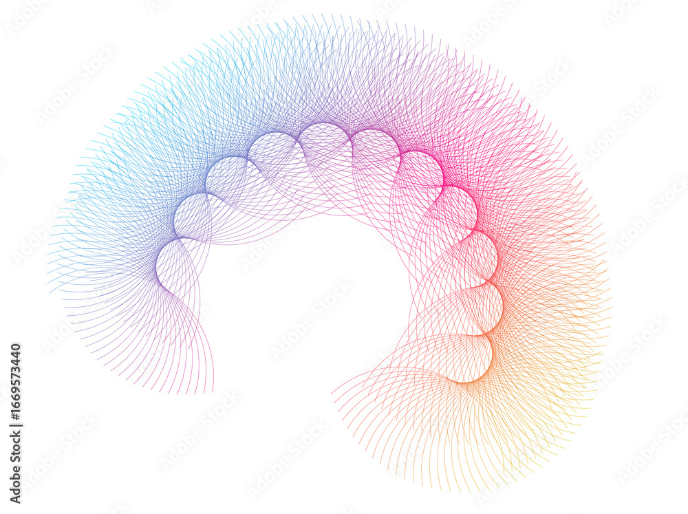Poster design elements symbol effect dots fingerprint - editable icon - shell, silhouette heart, isolated g