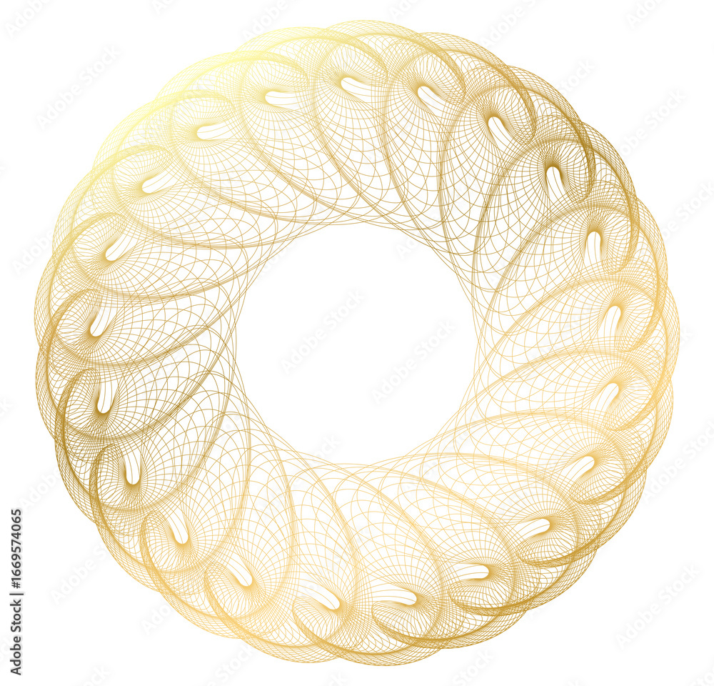 Poster design elements. wave of many purple lines circle ring. abstract vertical wavy stripes on white back