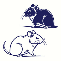 vector illustration of a mouse