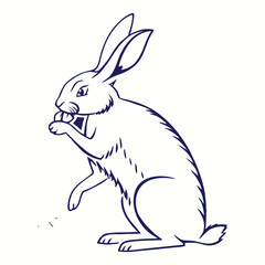 vector illustration of a rabbit