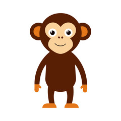 Fototapeta premium Clean Illustration of a Single Monkey