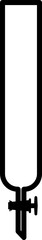 Chromatography column line drawing. Chromatography column transparent PNG. Chromatography column outline. Chromatography column symbol. Science.