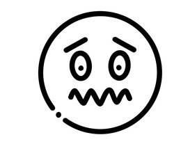 Worried Face Emoji Sticker