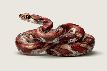 Realistic snake design showcasing intricate patterns and vibrant colors for use in artistic projects and digital illustrations