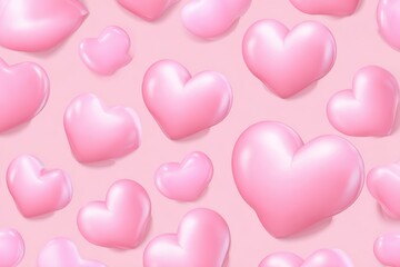 Seamless pink hearts background is perfect for girlish themes, scrapbooking, party invitations, or any creative project needing a bright and cheerful touch