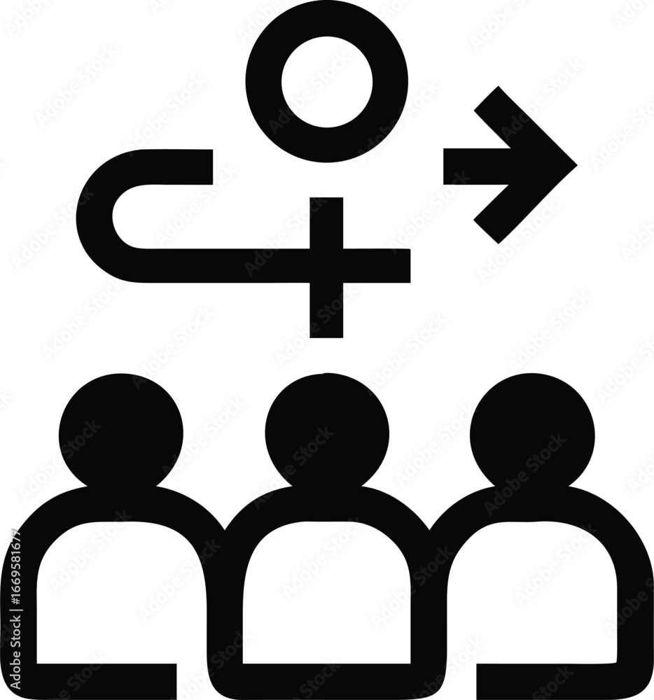Aufkleber diverse group of people collaborating on a business workflow illustrating teamwork and project progr