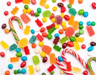 candy on white background