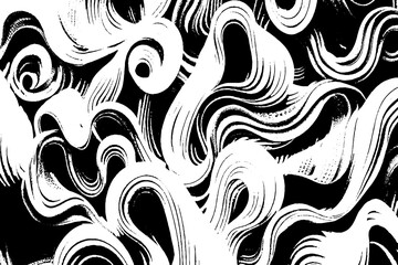 Fototapeta premium Dynamic Swirls Black And White