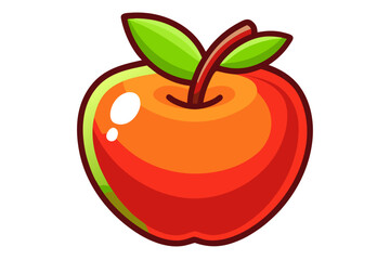 vector illustration of an apple