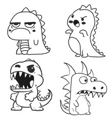 cute animals illustrations design for templates.