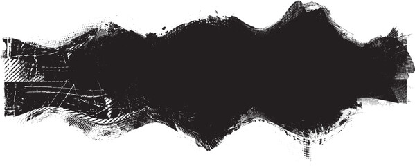 Grunge Wave Logo Element. Surfing Icon . Brush Stroke . Vector Illustration.