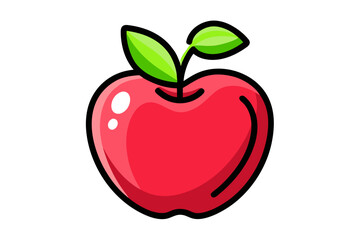 red apple vector illustration