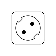 Icon a socket, isolated against a clean background.