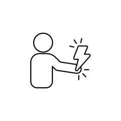 Icon a electric shock, isolated against a clean background.